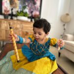 Chinmayi Instagram – Happy Krishna Janmasthami to everyone from our Subhadra and Krishna❤️👣👣