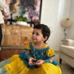 Chinmayi Instagram - Happy Krishna Janmasthami to everyone from our Subhadra and Krishna❤️👣👣
