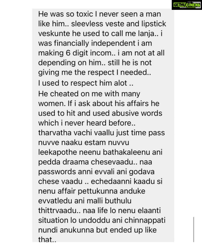 Chinmayi Instagram - Dont be with a man who calls you Lanja. Run for your life. BTW Fathers, caregivers, mothers who call their daughter Lanja Munda need to be cut off from your life. That’s it. I said it.