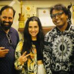 D. Imman Instagram - Recorded the vibrant Singer Nikhita Gandhi for a peppy number from my upcoming flick “PettaRap” Starring Prabhudeva and Vedhika in the lead! A SJ Sinu Directorial! Produced by Blue Hill Productions! Lyric by Madan Karky! A #DImmanMusical Praise God! @nikhitagandhiofficial @sjsinu