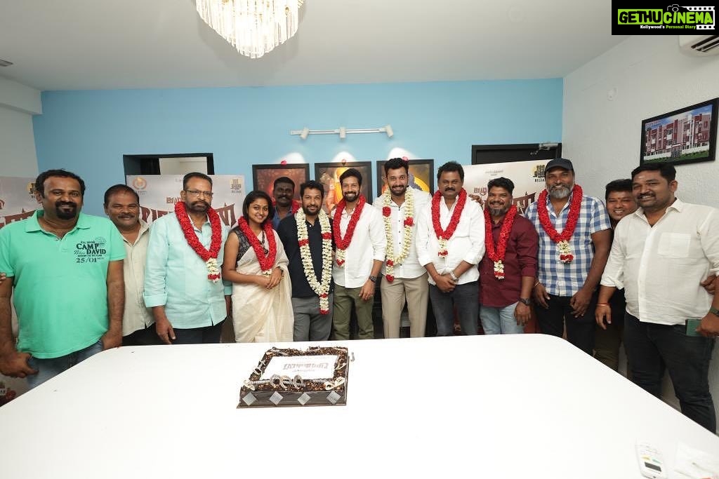 D. Imman Instagram - The team of @arulnithitamil's #KazhuvethiMoorkan celebrate the Great response to the film from audiences. Don't miss the rural action drama in cinemas now! @OlympiaMovis @RedGiantMovies_ @ambethkumarmla @immancomposer @officialdushara @Actorsanthosh @Sridhar_DOP