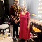 D. Imman Instagram - A casual pic with Sister Singer Vaikom Vijayalakshmi before the gig at Malaysia’s MegaStar Arena’s green room! Praise God!