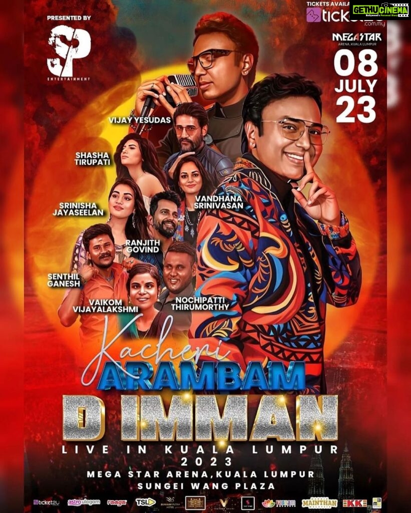 D. Imman Instagram - D.Imman Live in Kuala Lumpur! With Amazing singers and instrumentalists! See you all on July 8th,at Megastar Arena,KL! Kacheri Aarambikkalaama?!!