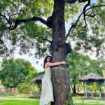 Daisy Shah Instagram – Getting 1 with the nature 💚
.
.
.
#hugatree #healing #mysafespace