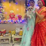 Daisy Shah Instagram – आ नो भद्रा: क्रतवो यन्तु विश्वत:। 
.
.
Happy Ganesh Chaturthi 🙏✨
#ganpatibappamorya
.
.
.
Outfit: @muksweta