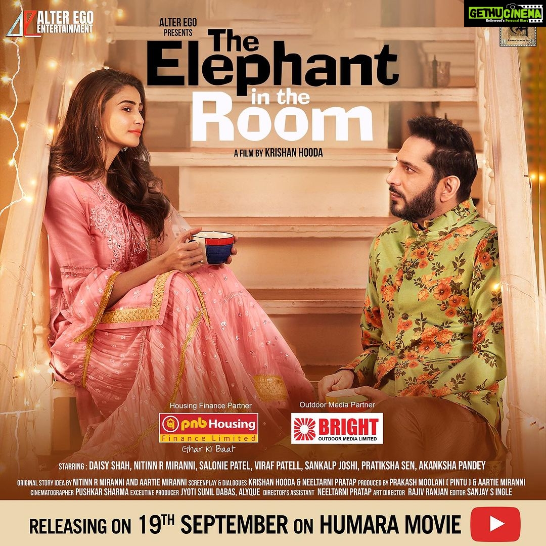 Daisy Shah Instagram - Super Excited To Announce This one ❤️ Ganpati Bappa Morya …………………………………………… @altegoproductions @altegotalents in association with @modernmonkfilms & @humaramovie Presents "The Elephant In The Room” A film by Krishan Hooda Releasing on 19th September on @humaramovie ******Starring ******* Daisy Shah @shahdaisy Viraf Patell @virafpp Salonie Patel @salk.04 Nitinn R Miranni @thenitinmirani Pratiksha Sen ❤️ Akansha Pandey @sassyakansha Sankalp Joshi @joshi_sunkalp Mantra Mugdh @mantramugdh Housing Finance Partner - PNB Housing Finance #pnbhousingfinance Outdoor Media Partner - Bright Outdoor Media @brightoutdoormedia Produced By: Aartie Miranni & Prakash Moolani @aartie_miranni @prakash_moolani_ Directed & Co-Produced By: Krishan Hooda krishanhooda_o Orignal Story Nitinn R Miranni & Aartie Miranni @thenitinmirani @aartie_miranni Screenplay & Dialogues : Krishan Hooda & Neeltarni Pratap @krishanhooda_o @neeltarnipratap Director of Photography: Pushkar Sharma @rolling_blades Editor: Sanjay Shree Ingle @kolisanjay DI Colourist: Ashirwad Hadkar @ashirwad_hadkar_ Original Background score: Sunil Singh #SunilSingh Dubbing - Vrikpal Singh @v_for_vrikpal Executive Producers: Jyoti Sunil Dabas & Alyque jyoti_sunil_dabas @iamalyque Associate Director: Ajit Kumar @ajit_127 Director's Assistant: Neeltarni Pratap @neeltarnipratap Assistant Directors: Riva Aurora, Aakash Gor, Ansh Nag @rivaxaurora @aakash.gor @anshnagda Still Photography : Amy Hooda @amyn.hooda Poster Design: Hitesh Sharma @digitalartist_hitesh #shortfilm #theelephantintheroom #diasyshah #theelephantintheroomshortfilm #ganpati #ganpatibappamoreya #ganpatiutsav #comedyfilm #bollywood Mumbai, Maharashtra