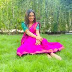 Delna Davis Instagram - In every pleat lies a tale, as the saree weaves its magic.