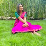 Delna Davis Instagram - In every pleat lies a tale, as the saree weaves its magic.