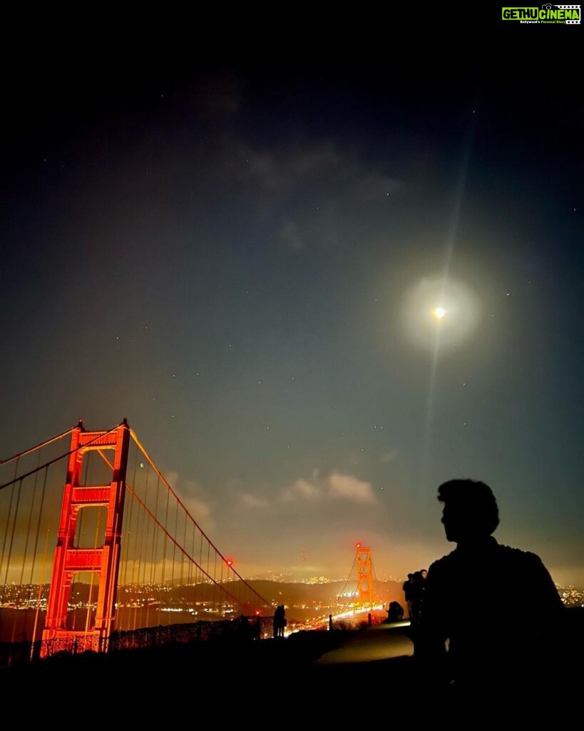 Devi Sri Prasad Instagram - The GOLDEN GATE BRIDGE 😍 In the GOLDEN MOON LIGHT.. 🌙 #sanfrancisco #goldengatebridge Thank You dear RAJU @film_nanna for taking this beautiful pic in the biting Cold..🤗 #DSPOoAntavaTourUSA @sagar_singer @singergeethamadhuri @vedalahemachandra @prudvichandra @indravathi__chauhan @rita.thyagarajan @imoney106 @sureshkumartaaddi @amritha.ram @iammangli @itsme_anasuya@peoplemediafactory @ujwal_kasthala @itsmounima northamericanteluguassociation @tanaconference2023 @bata.events @mbliveevents @seattlesreekanth @vishwaprasad.tg @deepapais @sandeshshetty_usa @rudrainternational.us @tvishadances @sarakum4r @tanishabhaisare @aaryag18 @a.agarwal12 @sara_madoz @elenyart6 @sus_bf @lidiacarmonaa @zabdielnayz @angelgranado2 @andresnavarroactor @soyalvaro.romero