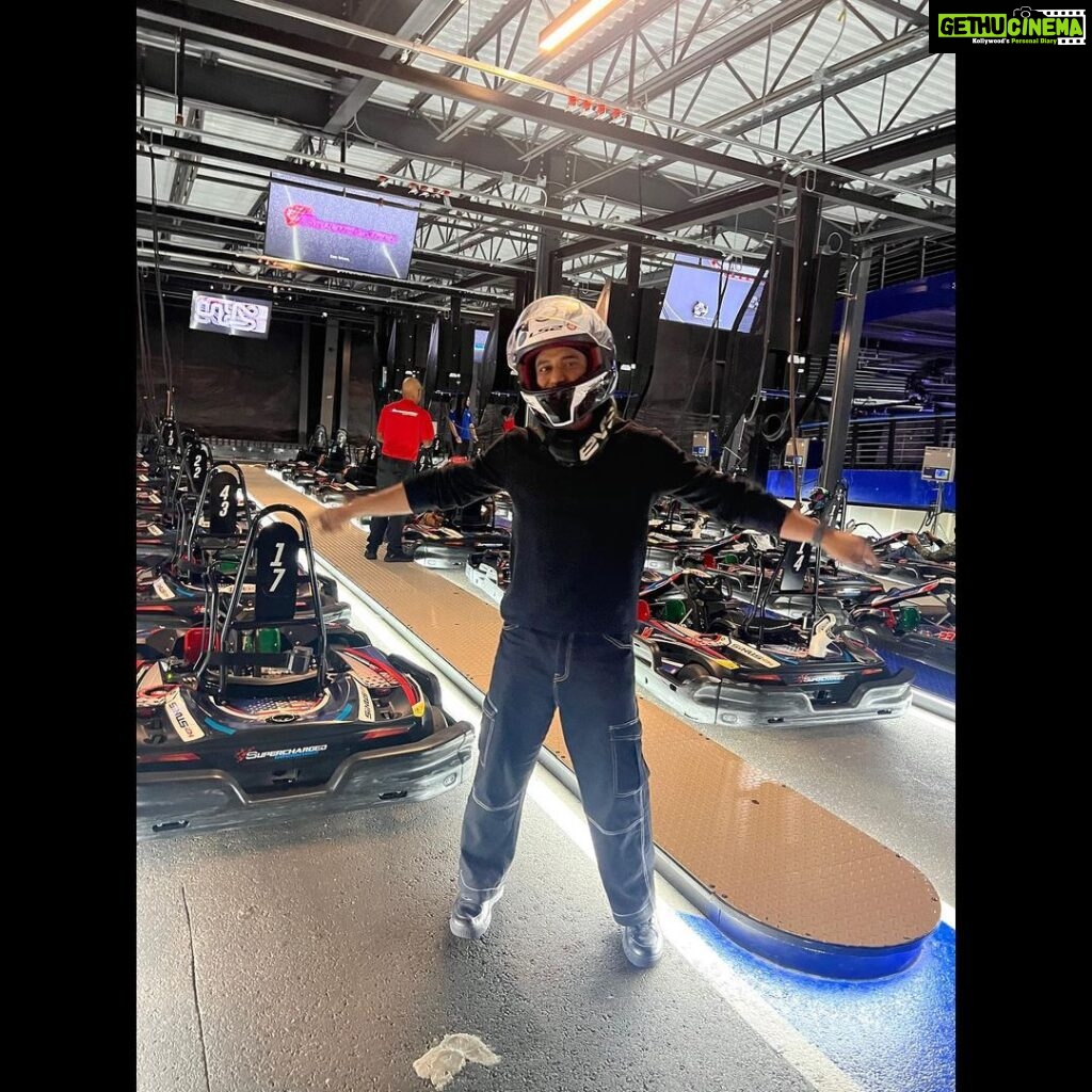 Devi Sri Prasad Instagram - It was an AMAZINGGG time at @superchargedenj the WORLD’s LARGEST INDOOR GO-CARTING in EDISON, NJ.. Thank You sooo much Dear MAYOR @mayorsamjoshi sirr for inviting me here ❤️🎶🤗 It was an absolute pleasure meeting You !!! 🎶🤗