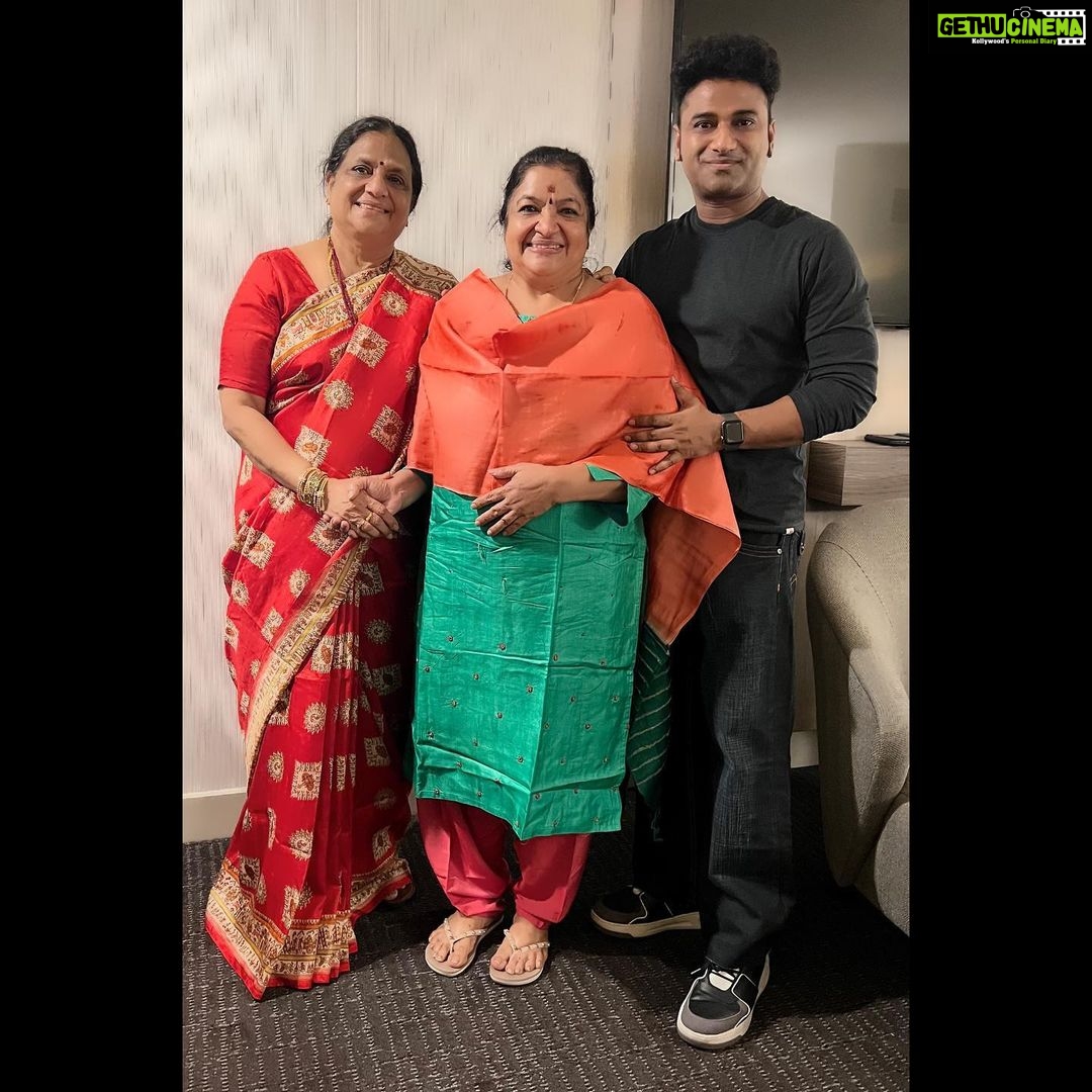 Devi Sri Prasad - 126.9K Likes - With the LEGEND “Chinna Kuyil” CHITRA CHECHI @kschithra in PHILADELPHIA !!🙏🏻🎶❤️
Not just the MUSIC, it is the EVERSHINING SMILE on her FACE that we all need to Learn And Inherit !!
Also made MOM meet Her, and it was Adorable to watch them talk n chat about many things ! ❤️🎶🙏🏻
❤️❤️🎶🎶🙏🏻🙏🏻😍😍
#TANA
@tanaconference2023
#DSPOoAntavaTourUSA
@sagar_singer @singergeethamadhuri @vedalahemachandra @prudvichandra @indravathi__chauhan @rita.thyagarajan @imoney106 @amritha.ram northamericanteluguassociation @peoplemediafactory @chandiniduvvuri @ujwal_kasthala @ursanasuya @itsmounima @tanaconference2023 @bata.events @mbliveevents @seattlesreekanth
@vishwaprasad.tg
