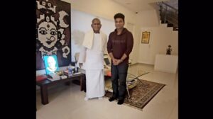 Devi Sri Prasad Instagram - Met my GOD OF MUSIC #ILAIYARAAJA Sir & took his blessings & wishes for my NATIONAL AWARD
🎶❤️🙏🏻

Thank You Dearest 
ISAIGNANI ILAIYARAAJA sirr
For all the INSPIRATION..
That led me to the NATIONAL AWARD

🎶❤️🙏🏻❤️🎶

#69thNationalFilmAwards 2023

@aryasukku @alluarjunonline @rashmika_mandanna @mythriofficial @imoney106 @sagar_singer @adityamusicindia @tseries.official