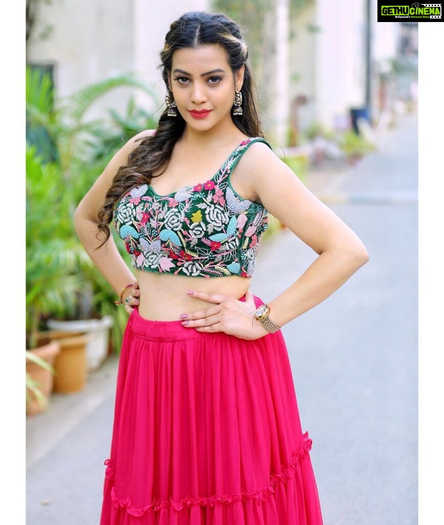 Diksha Panth Instagram - A girl should be like a butterfly🦋. Pretty to see🥰, hard to catch😈 Outfit : @arka_by_divya_kanigalupula PC @vysh_fotografy MUA @an.uradha3770 Annapurna Studios