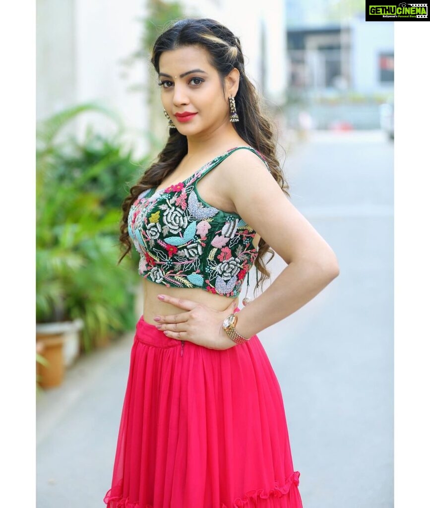Diksha Panth Instagram - A girl should be like a butterfly🦋. Pretty to see🥰, hard to catch😈 Outfit : @arka_by_divya_kanigalupula PC @vysh_fotografy MUA @an.uradha3770 Annapurna Studios