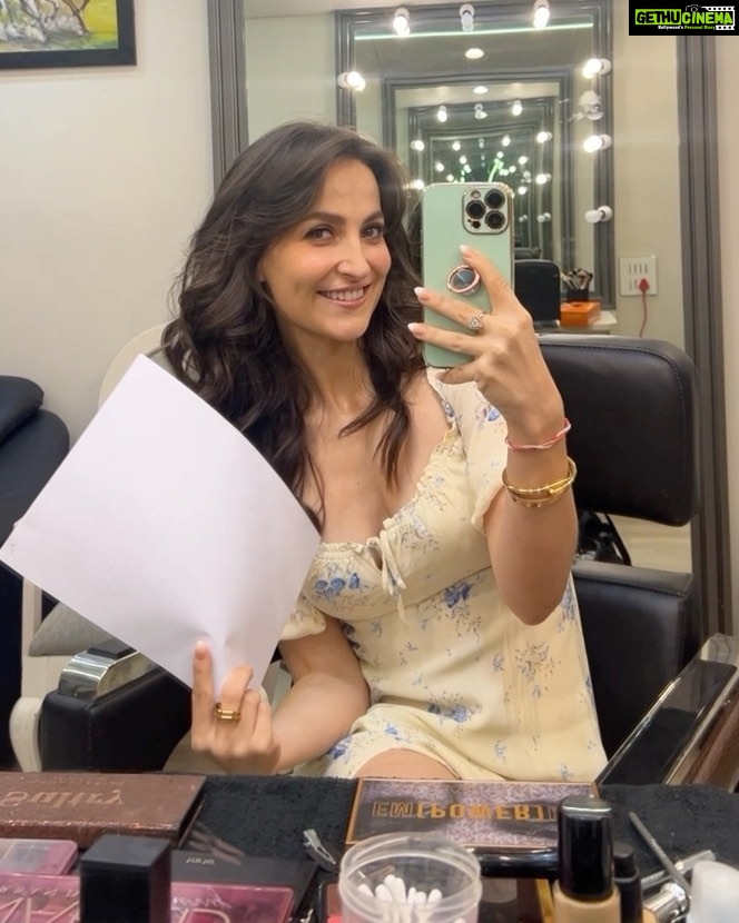 Elli AvrRam Instagram - Here’s to saying more YES! Ps. Currently shot something super fun☀️ My heart was literally saying woop woop💃🏻🕺🏻 (Cause it’s something I’ve dreamt of doing in real life, just that here I’ve been doing it in reel life) Eeeeeeee👀 #elliavrram #film #shooting #funtimes #keep #dreaming #working #manifesting #thankyou #god #krishna #love #yourstruly #yes Mumbai, Maharashtra