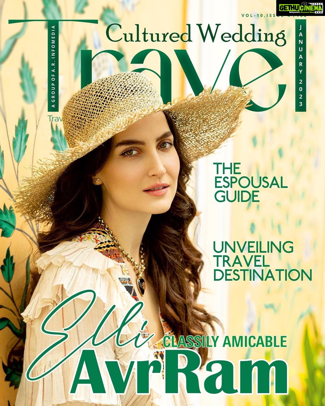 Elli AvrRam Instagram - We are pleased to announce our very first Travel Edition with the girl who have wings @elliavrram Shot at beautiful Leela Palace Jaipur Magazine: @culturedwedding Cover Star : @elliavrram Managing Editor: @yadav_manjeet Business Head: @divyanijain1925 Photographer: @nikhilshenoyphoto Outfit: @shopverb Hat: @myaraaindia Shoes: @melissashoesindia @sallyruchi Location: @theleelapalace_jaipur Co-ordinated by: @nadiiaamalik #culturedwedding #traveledition #elliavrram #januarycover