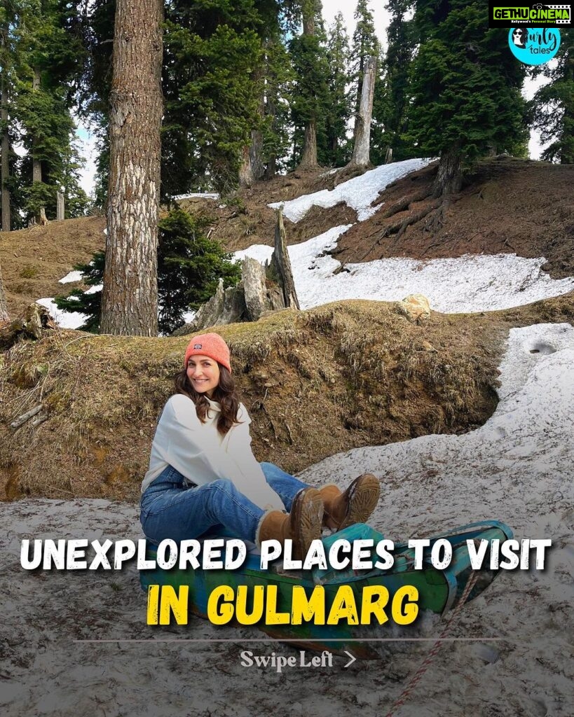 Elli AvrRam Instagram - Gulmarg brought back many childhood memories of mine❤️ Have you watched the episode yet? Link in my BIO. Or write: “India with Elli” on youtube for all the 3 episodes with @curly.tales 🍃 #gulmarg #kashmir #travelshow #traveldiaries #indiawithelli #elliavrram #yourstruly #love #india #travels #gratitude Gulmarg, Kashmir