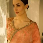 Elli AvrRam Instagram - Be timeless🤍 Saree - @raw_mango Earrings by - @avior.jewels rings by - @kharikajai Styled by- @juhi.ali Photographer - @nikhilshenoyphoto Makeup & Hair by - @jyotii.90 @thakuramit190 #ElliAvrRam #yourstruly