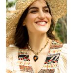 Elli AvrRam Instagram - And believe me when I say, this necklace has a long history❤️✨ Magazine: @culturedwedding Managing Editor: @yadav_manjeet Business Head: @divyanijain1925 Photographer: @nikhilshenoyphoto Outfit: @shopverb Hat: @myaraaindia Shoes: @melissashoesindia @sallyruchi Location: @theleelapalace_jaipur Co-ordinated by: @nadiiaamalik #elliavrram #yourstruly
