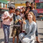 Elli AvrRam Instagram - These children from Rishikesh have a special place in my heart❤️ Little Sanju had remembered everyone’s dialogue, and action, that he charmed us all! So talented and adorable❤️ I miss them the most! Catch Goodbye on @netflix_in . #goodbye #daisybhalla #bollywood #rishikesh #children #india #love #elliavrram #yourstruly