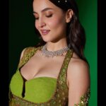 Elli AvrRam Instagram - 2023 will be more NATURE🧚‍♀️🍃 ✨Grounding & Growing✨ @fablookmagazine Cover Girl Wearing @mymoledro the contemporary Indian couture and exclusive diamond jewels from @jawahriiofficial Editor & Founder @milliarora7777 @ankkit.chadha2222 Styled by @milliarora7777 Outfit designer @mymoledro Photographer @nikhilshenoyphoto Mua @omkarvardam Hair @swapnil_makeupnhair Coordinated by @nadiiaamalik