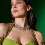 Elli AvrRam Instagram - 2023 will be more NATURE🧚‍♀️🍃 ✨Grounding & Growing✨ @fablookmagazine Cover Girl Wearing @mymoledro the contemporary Indian couture and exclusive diamond jewels from @jawahriiofficial Editor & Founder @milliarora7777 @ankkit.chadha2222 Styled by @milliarora7777 Outfit designer @mymoledro Photographer @nikhilshenoyphoto Mua @omkarvardam Hair @swapnil_makeupnhair Coordinated by @nadiiaamalik