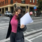 Elli AvrRam Instagram - Reading script on the street be like😜 #uk #diaries #filmshoot #elliavrram #yourstruly England, UK