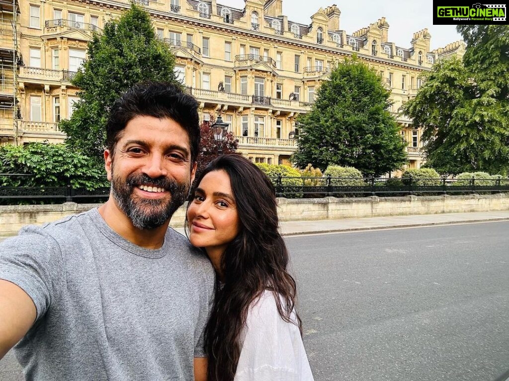 Farhan Akhtar Instagram - All we need is you & I an empty street a clear blue sky a gentle breeze some swaying trees hands held together conversation forever That’s all we need That’s all we need @shibaniakhtar ♥