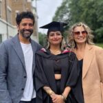 Farhan Akhtar Instagram - Congratulations to our graduate, Shakya .. such a proud moment to be there as a family and celebrate your achievement. Onwards and upwards .. the world is yours. ♥️ Missed you @akiraakhtar @zoieakhtar #lancasteruniversity #batchof2023