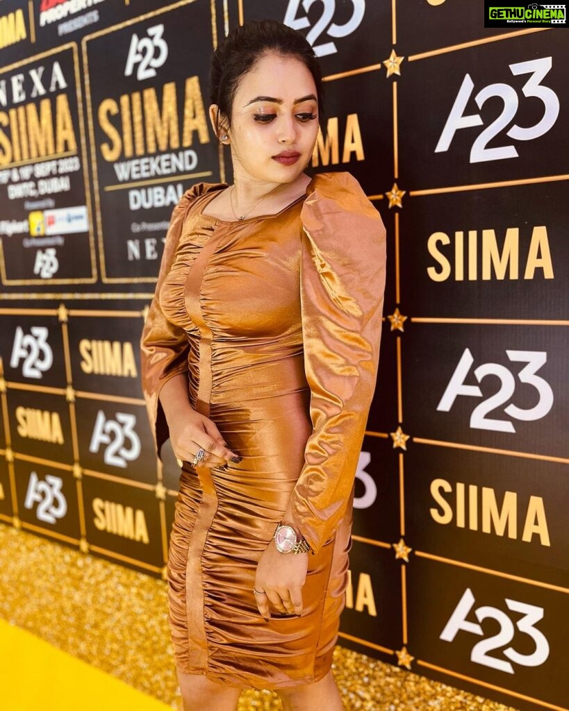 Farina Azad Instagram - Very happy to be a part of SIIMA 2023 @siimawards Outfit @s_seaming_store