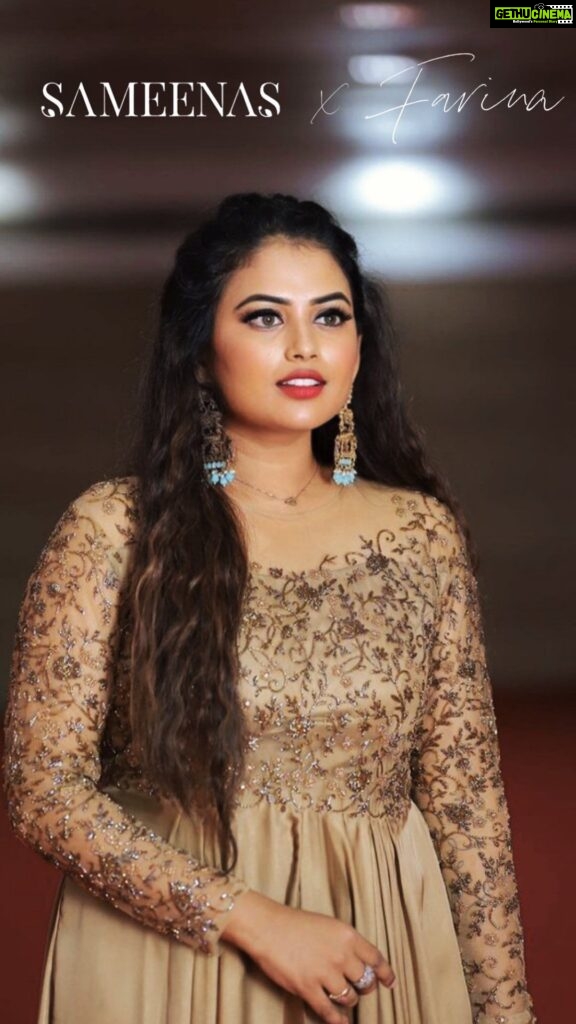 Farina Azad Instagram - Flaunting myself at the red carpet of cinema vikatan awards ! Outfit @sameenasofficial