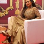 Farina Azad Instagram - Very happy to be the red carpet host of CINEMA VIKATAN AWARDS Thank you @cinemavikatan Outfit @sameenasofficial Picture @poovarasanphotography