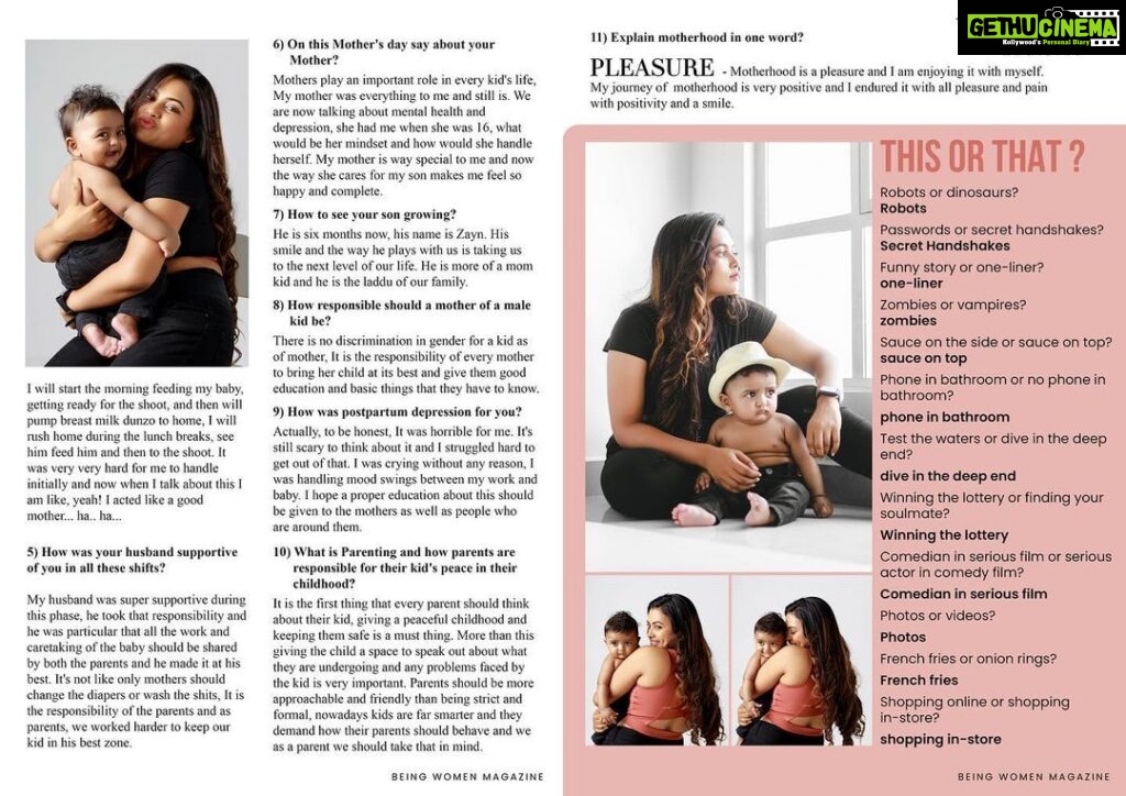 Farina Azad Instagram - Mother’s Day exclusive interview for @beingwomenmagazine Picture credits @thivakar.photo