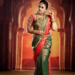 Farina Azad Instagram - Makeup:@brindhas_makeup_artistry Photography: @shutter_bees Costumes:@j2fashions Jewels:@new_ideas_fashions Floral :@weddingflowerjadai Location:@arangaa.space