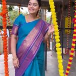Gayathri Yuvraaj Instagram - 💜🩵💜 Cotton Sarre @meluhha_