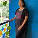 Gayathri Yuvraaj Instagram - Life is so beautiful when you give a pause and watch it 💕 Feeling comfortable standing in a place where I’m happy and in this comfortable nightwear from @ramcollection76 📸 @yuvi_smart