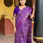 Gayathri Yuvraaj Instagram - 💜💜💜 Saree @wear_n_shine.collection