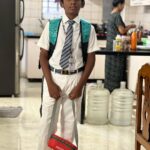 Gayathri Yuvraaj Instagram - First day to school after the summer break !! All the best champ 🫶🏽 It’s always amma at the back with full care and love for the son to win ♥️ @gayathri_yuvraaj always a good mother ❤️❤️