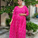 Gayathri Yuvraaj Instagram - 💕Pink isn't just a color it's an attitude !! 💕 dress @ammufashions2023