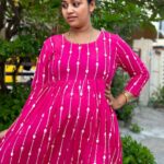 Gayathri Yuvraaj Instagram - 💕Pink isn't just a color it's an attitude !! 💕 dress @ammufashions2023