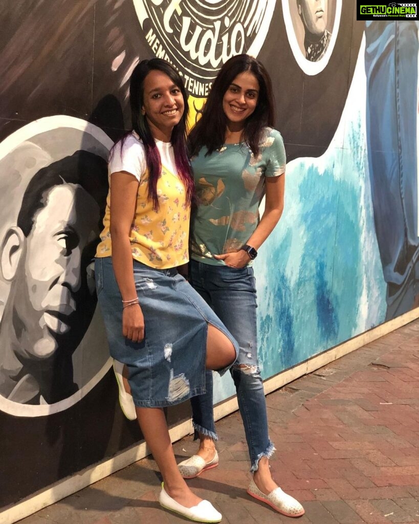 Genelia D'Souza Instagram - My Dearest Darling Nandita, While growing up, everyone spoke about how having a sister, was the best thing ever but I never understood or craved it because my relationship with my brother was the most complete wholesome relationship ever .. Then you entered into my life and I know for a fact if you didn’t, I would have always missed and craved and regretted not having you forever.. I Love you Nandita, more than I say it and more than I could ever mean it, I know my kids are obsessed with you, my husband adores you, Flash loves being your Godchild and that’s all ok but you are mine first and with all the birthday love I am sending you, I’m also warning you that I better be the first 💚😜 Happy Birthday Nandita Have a super special day