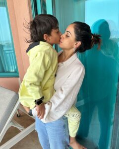 Genelia D'Souza Instagram - My Dear Baby Boy,
Every year that goes by, you take one thing away from me like -

You no more need my hand to walk, you have the ability to run and chase your dreams..

You no more need help pouring your drink of water, you can now do it with perfection

You no more need just Aai and Baba, because you have your friends, your coaches and your teachers

And while your baba and me, stand in the corner and admire how you are growing into this amazing little man, who we are very very proud of,
I have to admit I miss it all💚💚💚
Your Baba and me always promised ourselves, that we want to a part, of the path you take in life and not demand the path, we want you take in life, we want to be just your people to cry, laugh, aide, assist or simply love
And we promise to keep up to it but just promise me one thing, don’t EVER EVER stop these hugs my little one- it’s the only thing in life I will ever want and need💚

Happy Birthday My Phenomenal Boy Rahyl
I Love you more than you ever love football or Messi 💚