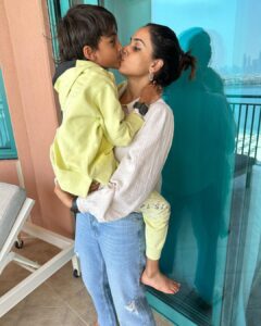 Genelia D'Souza Instagram - My Dear Baby Boy,
Every year that goes by, you take one thing away from me like -

You no more need my hand to walk, you have the ability to run and chase your dreams..

You no more need help pouring your drink of water, you can now do it with perfection

You no more need just Aai and Baba, because you have your friends, your coaches and your teachers

And while your baba and me, stand in the corner and admire how you are growing into this amazing little man, who we are very very proud of,
I have to admit I miss it all💚💚💚
Your Baba and me always promised ourselves, that we want to a part, of the path you take in life and not demand the path, we want you take in life, we want to be just your people to cry, laugh, aide, assist or simply love
And we promise to keep up to it but just promise me one thing, don’t EVER EVER stop these hugs my little one- it’s the only thing in life I will ever want and need💚

Happy Birthday My Phenomenal Boy Rahyl
I Love you more than you ever love football or Messi 💚
