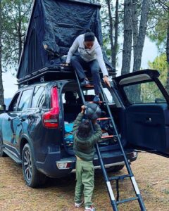 Gul Panag Instagram - Every day is a new experience in the outdoors.

And this is Nihal’s favourite part. Camping. From where I come this is actually glampimg, but more on that later ). 

We first took Nihal camping two years ago when he was 3. I was apprehensive whether he’d take to it. Given that  a big part of his parent’s lives  revolves around the outdoors and adventure, him not enjoying all those would really have put a spanner in the works. Luckily for us, he took to it like a fish to water!

And now given a choice for a weekend break- he will always pick camping. Sometimes asks to go camping in the middle of a school week too!

This time we tried a new tent from my friends  @nomadadventuresoverland !  And we loved it. So much easier to set up than my older Iron Man tent ( which is faster than a conventional tent that @sherbir and I have grown up pitching - tired , hungry and often in pouring rain) . And equally quick to pack up.

Special thanks to our buddies @bimbra4x4 and @taranbimbra for installing it. 

And a big shout out to my favourites at @mahindraadventure for organising this @mahindra.scorpio.official . 

We had an amazing weekend amidst the pine trees with clean air , under the stars- thanks to you all.