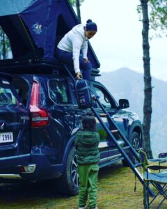 Gul Panag Instagram - Every day is a new experience in the outdoors.

And this is Nihal’s favourite part. Camping. From where I come this is actually glampimg, but more on that later ). 

We first took Nihal camping two years ago when he was 3. I was apprehensive whether he’d take to it. Given that  a big part of his parent’s lives  revolves around the outdoors and adventure, him not enjoying all those would really have put a spanner in the works. Luckily for us, he took to it like a fish to water!

And now given a choice for a weekend break- he will always pick camping. Sometimes asks to go camping in the middle of a school week too!

This time we tried a new tent from my friends  @nomadadventuresoverland !  And we loved it. So much easier to set up than my older Iron Man tent ( which is faster than a conventional tent that @sherbir and I have grown up pitching - tired , hungry and often in pouring rain) . And equally quick to pack up.

Special thanks to our buddies @bimbra4x4 and @taranbimbra for installing it. 

And a big shout out to my favourites at @mahindraadventure for organising this @mahindra.scorpio.official . 

We had an amazing weekend amidst the pine trees with clean air , under the stars- thanks to you all.