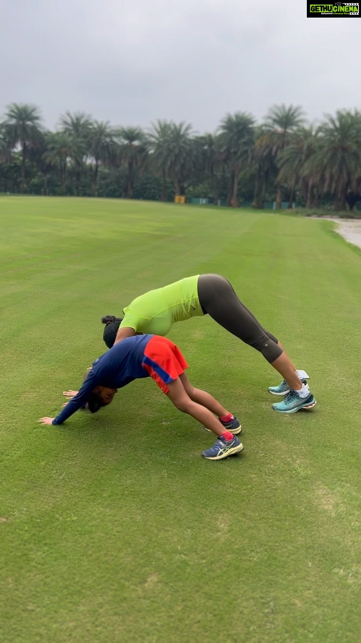 Gul Panag Instagram - Our kind of Weekend vibes 😀 . . . #fitness #fitkids #reelsinstagram #reels #reel #reelitfeelit #reelsvideo #reelit #gulpanag #trendingreels #trending #nihalsinghpanagattari