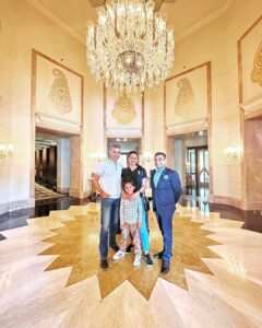 Gul Panag Instagram - Staying at @theleelapalaceudaipur feels like being transported to another realm- of  grandeur, opulence, heartwarming hospitality and incredibly fine taste.  A unique interpretation  of Indian luxury, the Leela celebrates each hotel through its unique location, art, architecture, culture and cuisine with thoughtful services, celebratory rituals, and immersive experiences capturing the essence of India and the richness within. 

Art is beauty and here at The Leela, they understand the emotions that beauty and art can evoke. And the visual treat here evokes a lot. Be it a sculpture in a hallway, the carving on a staircase, the coloured marble inlays on a ceiling panel, or traditional paintings on the walls, each of these elements has been specially curated to leave you with a sense of awe-inspiring wonder. 

The Leela Palace Udaipur has an exquisite collection of Indian art forms, spiritually inspired installations, larger-than-life paintings, striking sculptures and much more, each harnessing different mediums and sensibilities.

And it’s not just a house of  pretty things- it’s a mansion of fine art.
The Leela in Udaipur brings to life the ancient art and craftsmanship of Mewar.  Forgotten Indian crafts like Tarkashi work, Tekhri and Bidri were placed at a place of prominence in an effort to preserve Indian tradition. 
I am in awe of the mirror in lay  work ( Tekhri)  that adorns the walls of every room, the courtyard - in  fact everywhere!

Our abode during the stay was the Royal Suite- stunning in every way. From the high ceiling dome adorned by an enormous chandelier to the silver artwork , and beautifully crafted  furniture, the  beautiful paintings - every thing is curated with a fine eye for detail. From the silver art work, the furniture, the paintings and even the rare coffee table books. 

Nothing I write or  pictures I share  can possibly do justice to the incredible visual journey  that one is taken on here at the Leela Palace Udaipur - and  so I can only offer a glimpse.😅

And a big THANK YOU.❤️

#theleelapalaceudaipur 
#palacebythelake
#theleela