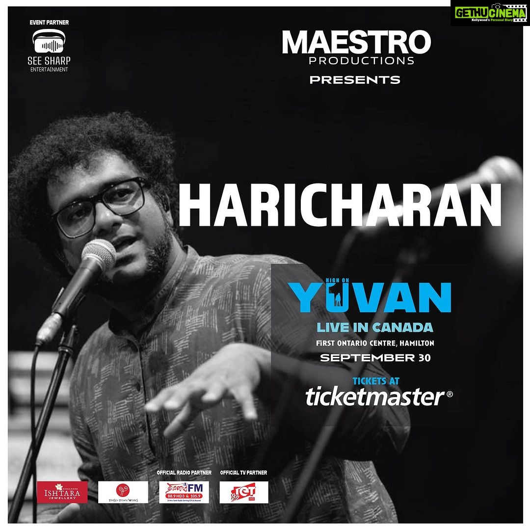 Haricharan Instagram - The wait is over ! ๐จ๐ฆ HARICHARAN is coming ๐ค๐พ Yuvan Live In Canada September 30 First Ontario Centre Hamilton Canada LETโs GET HIGH ON U1๐ฅ #Yuvan #Haricharan #YuvanLiveInCanada #HighOnU1CA #MaestroProductions #MaestroProductionsCA #seesharpentertainment #yuvanshankarraja