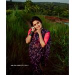 Haritha G Nair Instagram - 🦋🦋🦋 . . . 📸 : @amalmullasserryphotography 👗 Saree : @arrco_iriisbyallenna Ear Ring : @jhanvi__collections Edits :@manu_3782