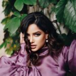 Harnaaz Kaur Sandhu Instagram - 💜 Makeup @andresfelipeofficial @mubacosmetics Hair @juantrejosofficial Styled @meemmap Dress/ corset @victorlopezny